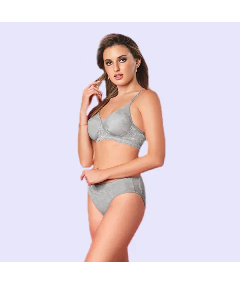 Elegant Lace Lightly Padded Non Wired Bra with Medium Coverage and Detachable Straps and All Lace Low Rise Panty - Momo Elegant Lace Lightly Padded Non Wired Bra with Medium Coverage and Detachable Straps and All Lace Low Rise Panty - Momo