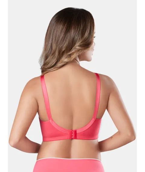 Non-Padded Wire-Free Cotton Bra with Full Coverage and Adjustable Straps in Cotton-Elastane - Noodle Non-Padded Wire-Free Cotton Bra with Full Coverage and Adjustable Straps in Cotton-Elastane - Noodle