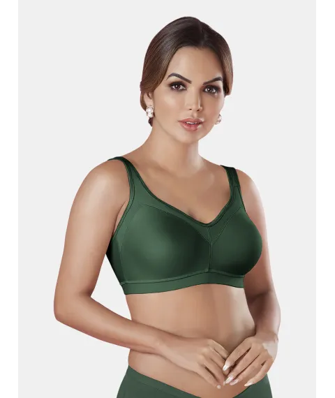 Non-Padded Wire-Free Cotton Bra with Full Coverage and Adjustable Straps - Sabrina Non-Padded Wire-Free Cotton Bra with Full Coverage and Adjustable Straps - Sabrina