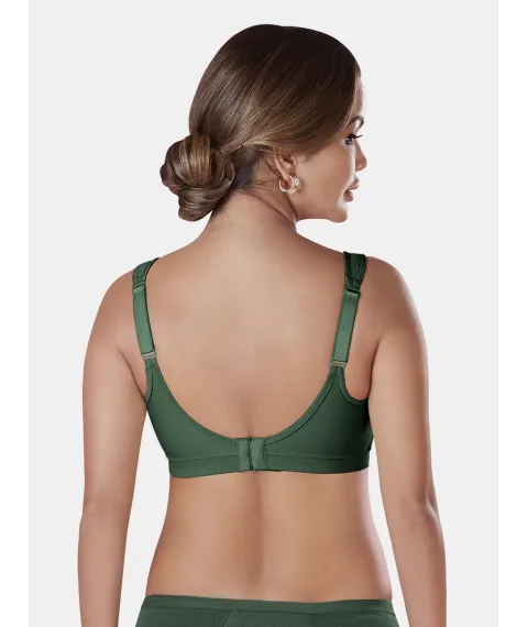 Non-Padded Wire-Free Cotton Bra with Full Coverage and Adjustable Straps - Sabrina