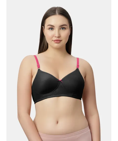 Polyster Spandex T Shirt Bra Medium Coverage Lightly Padded | Wire Free Adjustable Straps - Maya Polyster Spandex T Shirt Bra Medium Coverage Lightly Padded | Wire Free Adjustable Straps - Maya