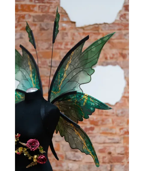 Green fairy wings costume, Elf wings