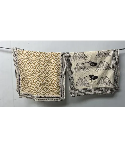 Set of 10 Hand printed bandana,Neckkerchief,Handkerchief