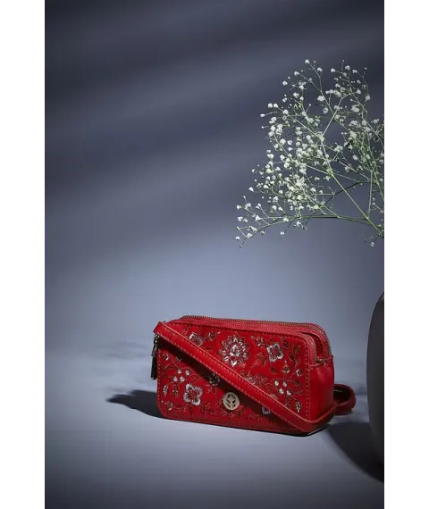 Berry Pu Leather Crossbody Berry Pu Leather Crossbody