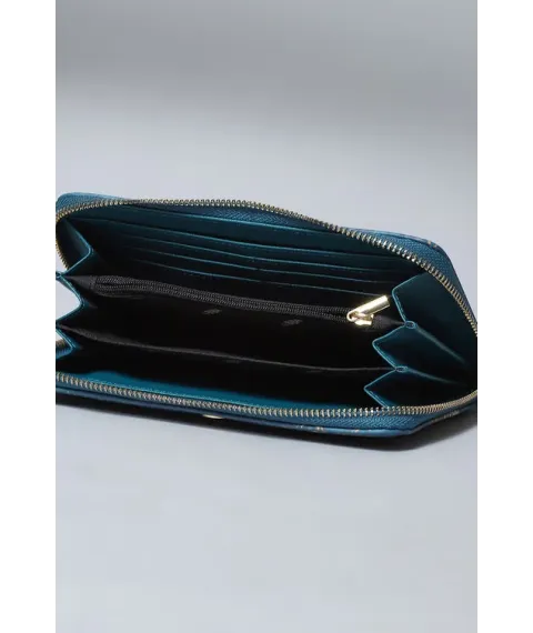 Blue Pu Leather Wallet