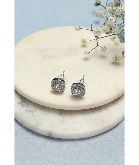 White Brass Earrings