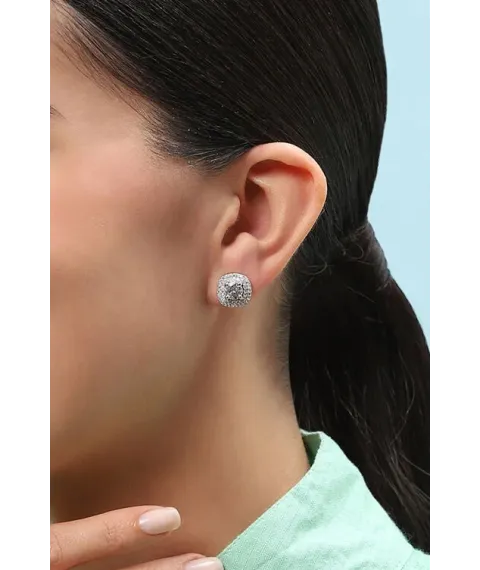 White Brass Earrings