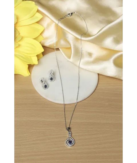 Navy Brass Necklace Set Navy Brass Necklace Set