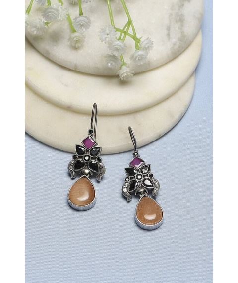 Orange Brass Drop & Danglers