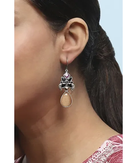 Orange Brass Drop & Danglers