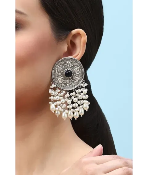 Silver Brass Earrings