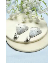 White Oxidised Casual Danglers White Oxidised Casual Danglers
