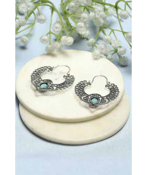 Silver Western Casual Hoops