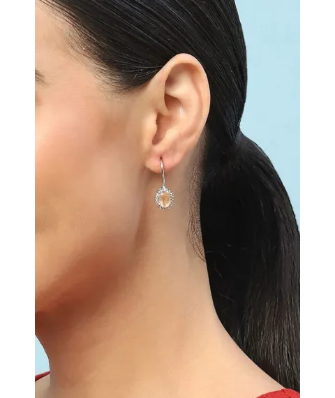 Peach Brass earrings