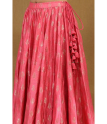 Pink Floral Butterfly Net Festive Anarkali Lehenga Set Pink Floral Butterfly Net Festive Anarkali Lehenga Set