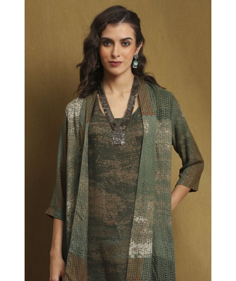 Sage Green Rayon Straight Set
