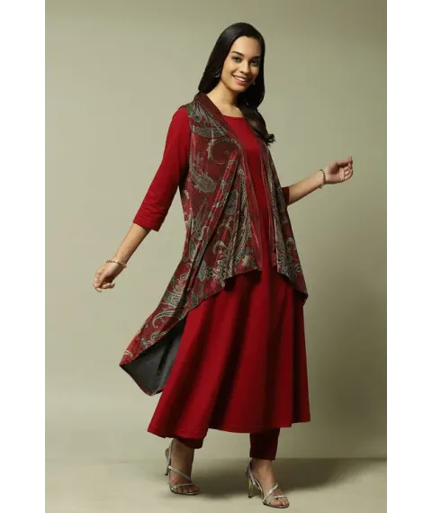 Maroon Acrylic 2 Piece Set Maroon Acrylic 2 Piece Set