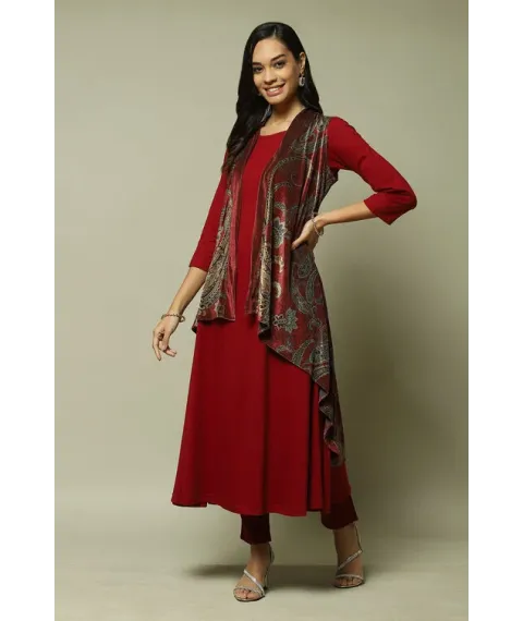 Maroon Acrylic 2 Piece Set