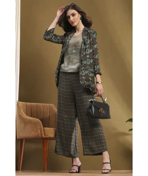 Sage Green Hand-Block Printed Straight Co-ord Set